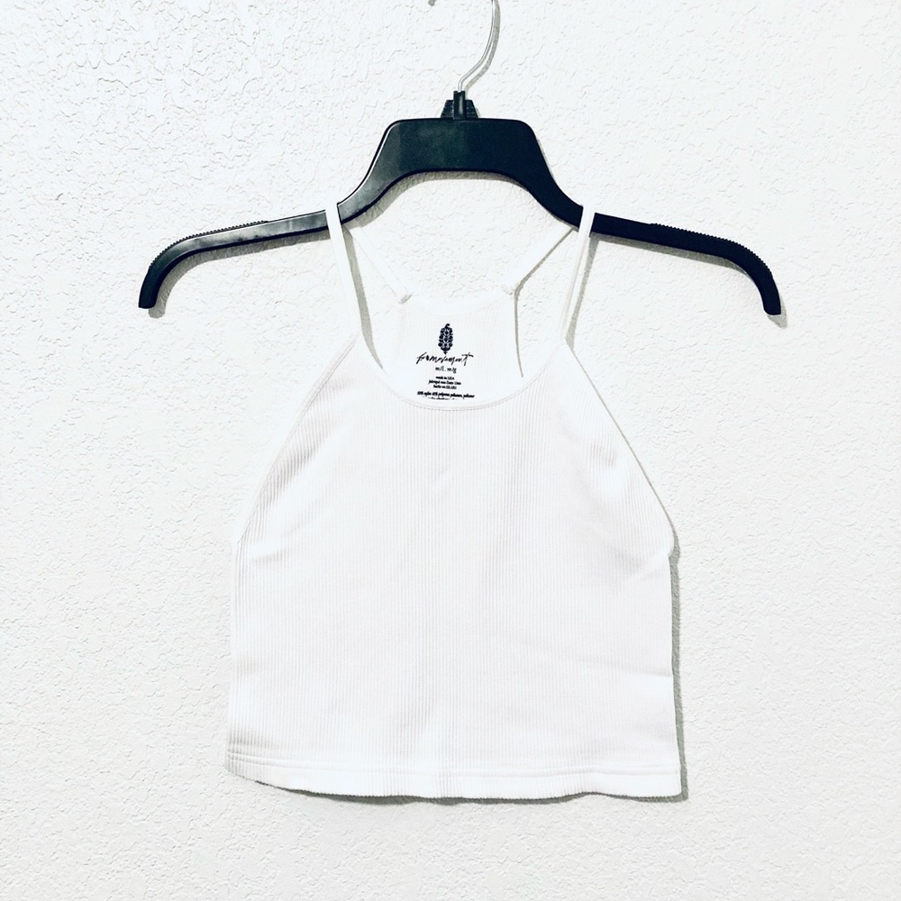 Free People Movement Happiness Runs Crop Tank (White) - Picture 2 of 4
